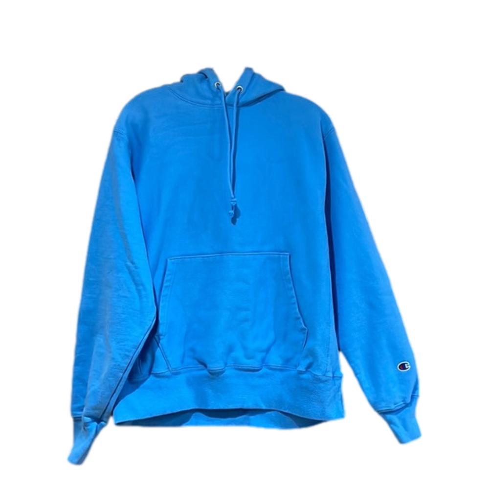 Champion Reverse Weave Blue Hooded Sweatshirt Men’s Size Medium Hoodie